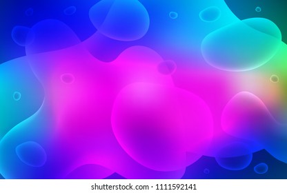 Dark Pink, Blue vector template with liquid shapes. Geometric illustration in memphis style with gradient.  The elegant pattern for brand book.