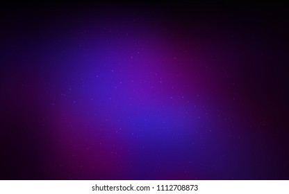 Dark Pink, Blue vector template with space stars. Glitter abstract illustration with colorful cosmic stars. Best design for your ad, poster, banner.