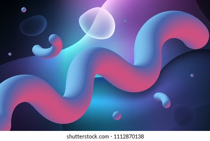 Dark Pink, Blue vector template with bent lines. A completely new color illustration in memphis style. A completely new memphis design for your business.