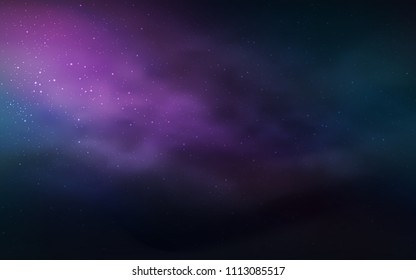 Dark Pink, Blue vector template with space stars. Glitter abstract illustration with colorful cosmic stars. Pattern for futuristic ad, booklets.