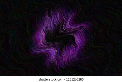 Dark Pink, Blue vector template with bent ribbons. Colorful abstract illustration with gradient lines. Textured wave pattern for backgrounds.