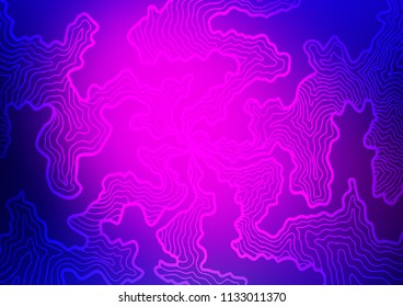 Dark Pink, Blue vector template with abstract lines. Colorful illustration in abstract marble style with gradient. The elegant pattern for brand book.