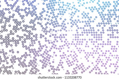 Dark Pink, Blue vector template with sky stars. Glitter abstract illustration with colored stars. The pattern can be used for websites.