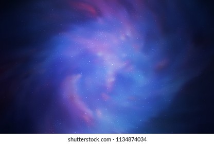 Dark Pink, Blue vector template with space stars. Shining colored illustration with bright astronomical stars. Smart design for your business advert.