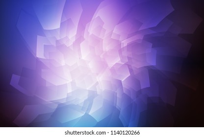 Dark Pink, Blue vector template in hexagonal style. Illustration with set of colorful hexagons. Pattern can be used for landing pages.