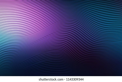 Dark Pink, Blue vector template with bent ribbons. An elegant bright illustration with gradient. Brand-new design for your ads, poster, banner.
