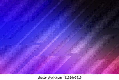 Dark Pink, Blue vector template with repeated sticks. Lines on blurred abstract background with gradient. Template for your beautiful backgrounds.