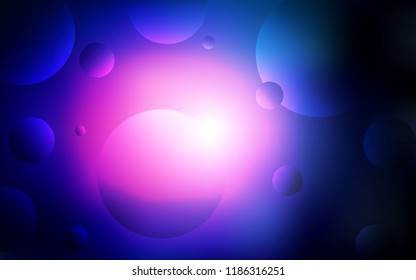 Dark Pink, Blue vector template with circles. Illustration with set of shining colorful abstract circles. Completely new template for your brand book.