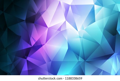 Dark Pink, Blue vector template with crystals, triangles. Illustration with set of colorful triangles. Modern template for your landing page.