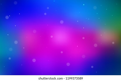 Dark Pink, Blue vector template with circles. Beautiful colored illustration with blurred circles in nature style. Pattern can be used for ads, leaflets.