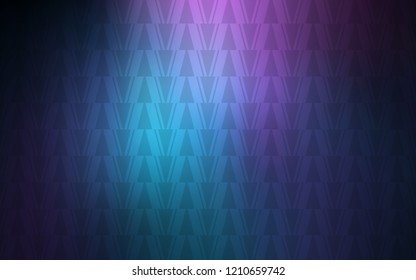 Dark Pink, Blue vector template with lines, triangles. Decorative design in abstract style with triangles. Best design for poster, banner.