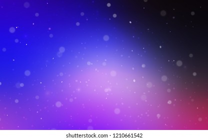 Dark Pink, Blue vector template with ice snowflakes. Blurred decorative design in xmas style with snow. The pattern can be used for new year leaflets.