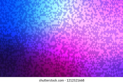 Dark Pink, Blue vector template with crystals, triangles. Glitter abstract illustration with triangular shapes. Pattern can be used for websites.