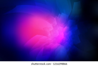 Dark Pink, Blue vector template in hexagonal style. Illustration of colored hexagons on white surface. Pattern for ads, leaflets.