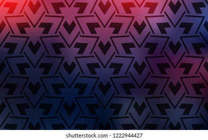 Dark Pink, Blue vector template with lines, triangles. Glitter abstract illustration with triangular shapes. Template for wallpapers.