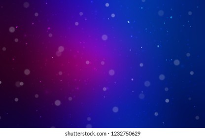 Dark Pink, Blue vector template with ice snowflakes. Blurred decorative design in xmas style with snow. The pattern can be used for new year leaflets.