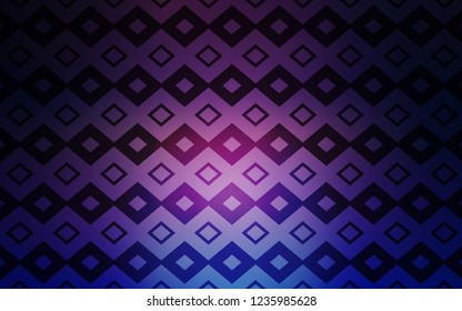Dark Pink, Blue vector template with rhombus. Illustration with set of colorful rectangles. Pattern for commercials.