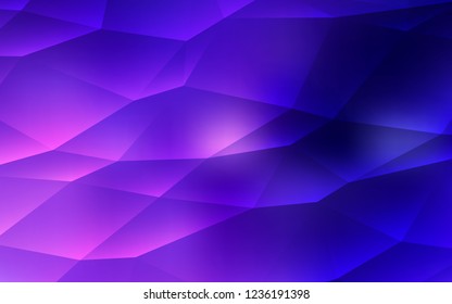 Dark Pink, Blue vector template with crystals, triangles. Triangles on abstract background with colorful gradient. Pattern for busines ad, booklets, leaflets