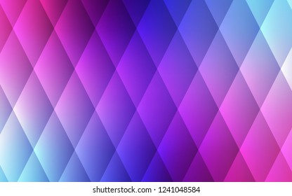 Dark Pink, Blue vector template with crystals, rectangles. Decorative design in abstract style with rectangles. Best design for your ad, poster, banner.