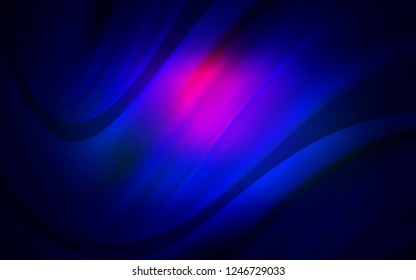 Dark Pink, Blue vector template with lava shapes. Shining illustration, which consist of blurred lines, circles. A new texture for your  ad, booklets, leaflets.