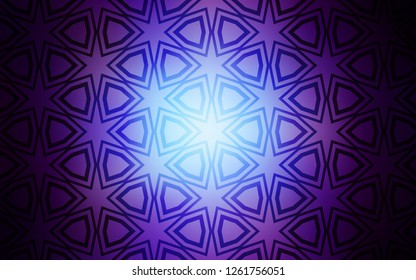 Dark Pink, Blue vector template with sky stars. Decorative illustration with stars on abstract template. Pattern for websites, landing pages.