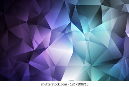 Dark Pink, Blue vector template with crystals, triangles. Glitter abstract illustration with triangular shapes. Best design for your ad, poster, banner.