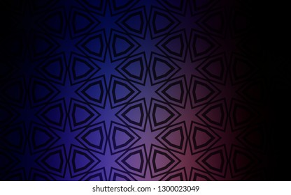 Dark Pink, Blue vector template with sky stars. Modern geometrical abstract illustration with stars. Pattern for new year ad, booklets.