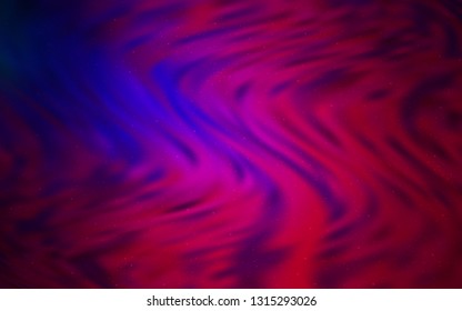 Dark Pink, Blue vector template with space stars. Shining illustration with sky stars on abstract template. Template for cosmic backgrounds.