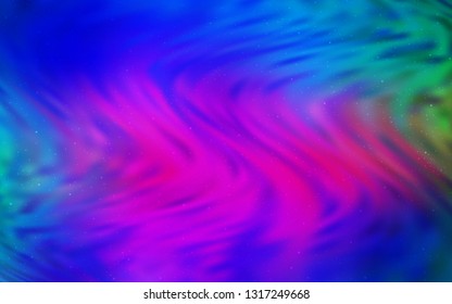 Dark Pink, Blue vector template with space stars. Shining illustration with sky stars on abstract template. Pattern for astrology websites.