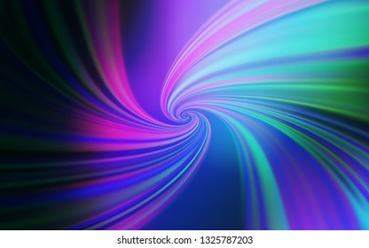 Dark Pink, Blue vector template with curved lines. Colorful geometric sample with gradient lines.  Abstract style for your business design.