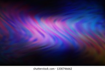 Dark Pink, Blue vector template with space stars. Blurred decorative design in simple style with galaxy stars. Smart design for your business advert.