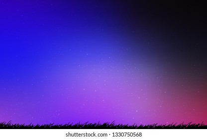Dark Pink, Blue vector template with space stars. Glitter abstract illustration with colorful cosmic stars. Pattern for astrology websites.