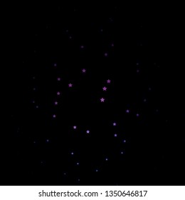 Dark Pink, Blue vector template with neon stars. Blur decorative design in simple style with stars. Best design for your ad, poster, banner.