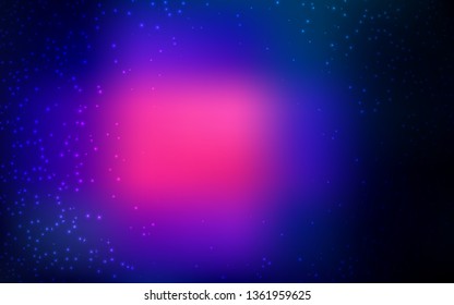 Dark Pink, Blue vector template with space stars. Shining colored illustration with bright astronomical stars. Best design for your ad, poster, banner.