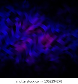 Dark Pink, Blue vector template with wry lines. Abstract illustration with gradient bows. Pattern for websites, landing pages.