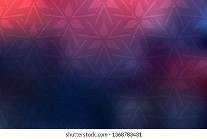 Dark Pink, Blue vector template with crystals, triangles. Modern abstract illustration with colorful triangles. Pattern for websites.