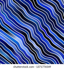 Dark Pink, Blue vector template with curved lines. Colorful illustration, which consists of curves. Design for your business promotion.