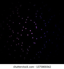 Dark Pink, Blue vector template with neon stars. Modern geometric abstract illustration with stars. Theme for cell phones.