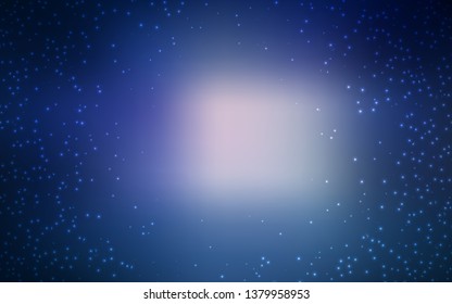 Dark Pink, Blue vector template with space stars. Shining illustration with sky stars on abstract template. Pattern for astronomy websites.
