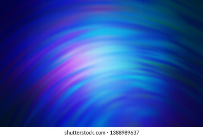 Dark Pink, Blue vector template with curved lines. Creative illustration in halftone style with gradient. Pattern for your business design.