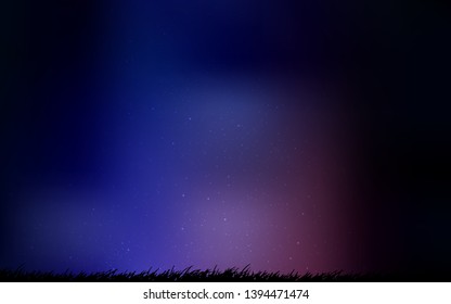 Dark Pink, Blue vector template with space stars. Shining illustration with sky stars on abstract template. Best design for your ad, poster, banner.