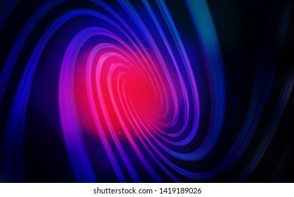 Dark Pink, Blue vector template with space stars. Blurred decorative design in simple style with galaxy stars. Best design for your ad, poster, banner.