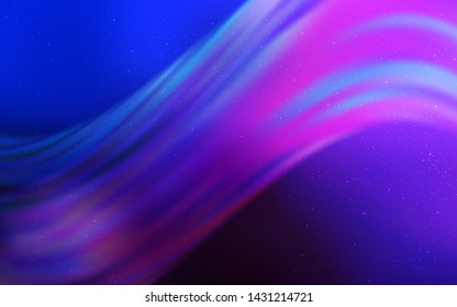 Dark Pink, Blue vector template with space stars. Shining illustration with sky stars on abstract template. Template for cosmic backgrounds.