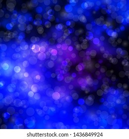 Dark Pink, Blue vector template with circles. Illustration with set of shining colorful abstract spheres. Pattern for websites, landing pages.