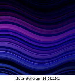 Dark Pink, Blue vector template with curved lines. Colorful geometric sample with gradient curves.  Design for your business promotion.