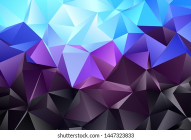 Dark Pink, Blue vector template with crystals, triangles. Decorative design in abstract style with triangles. Pattern for websites.