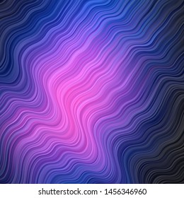 Dark Pink, Blue vector template with lines. Colorful illustration in abstract style with bent lines. Pattern for ads, commercials.