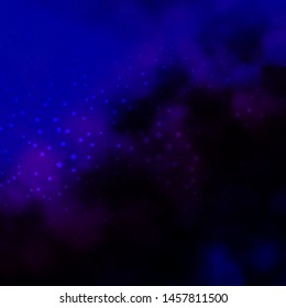 Dark Pink, Blue vector template with neon stars. Shining colorful illustration with small and big stars. Best design for your ad, poster, banner.