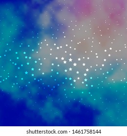 Dark Pink, Blue vector template with neon stars. Colorful illustration with abstract gradient stars. Best design for your ad, poster, banner.
