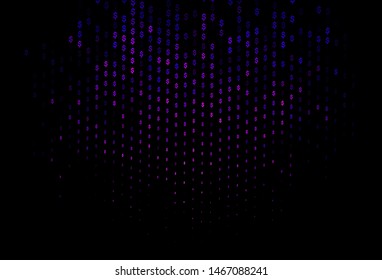 Dark Pink, Blue vector template with dollar, USD, usa. Illustration with dollar, USD, usa signs on white template. The pattern can be used for financial, investment websites.